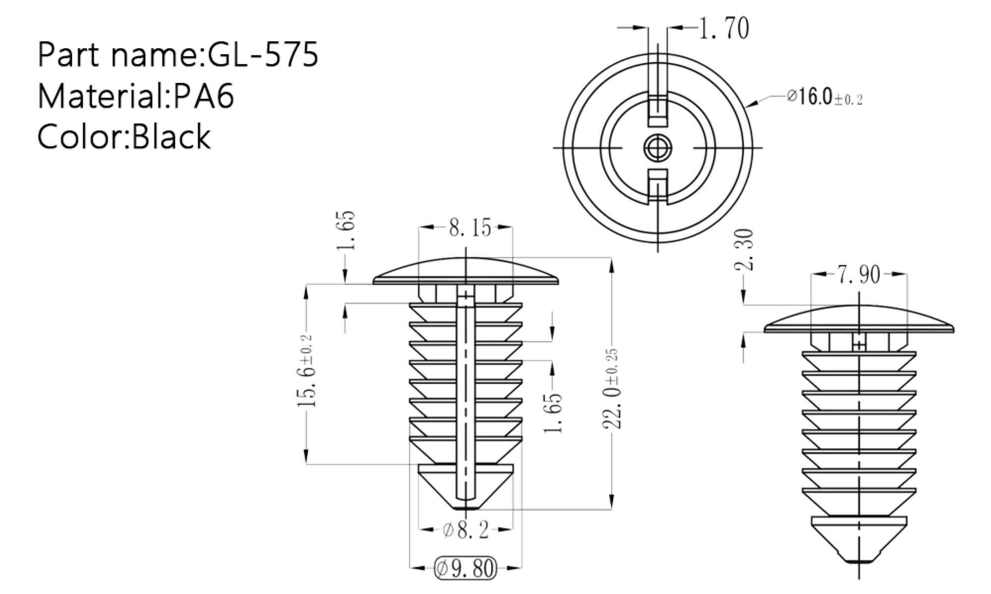 Pine Tree Rivet GL-575